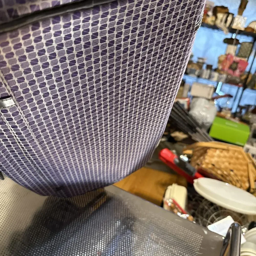 Nine & Company Nine West Purple Checkerboard duffle bag with 3 exterior pockets